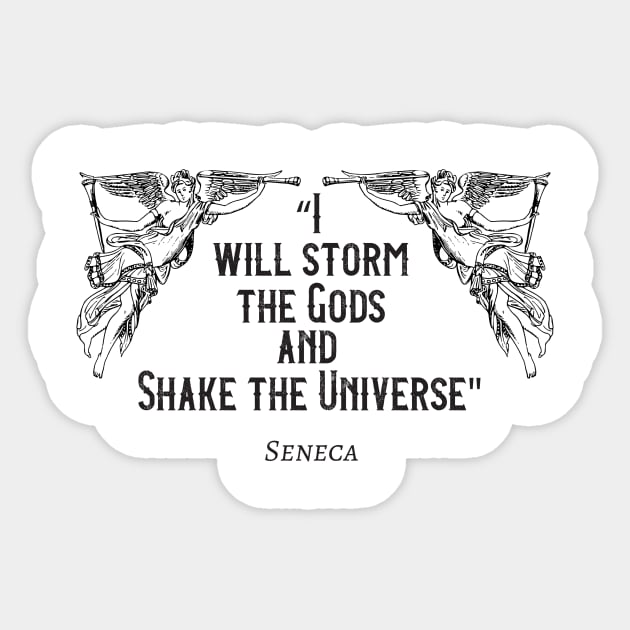 Stoic Quote by Seneca Sticker by emma17